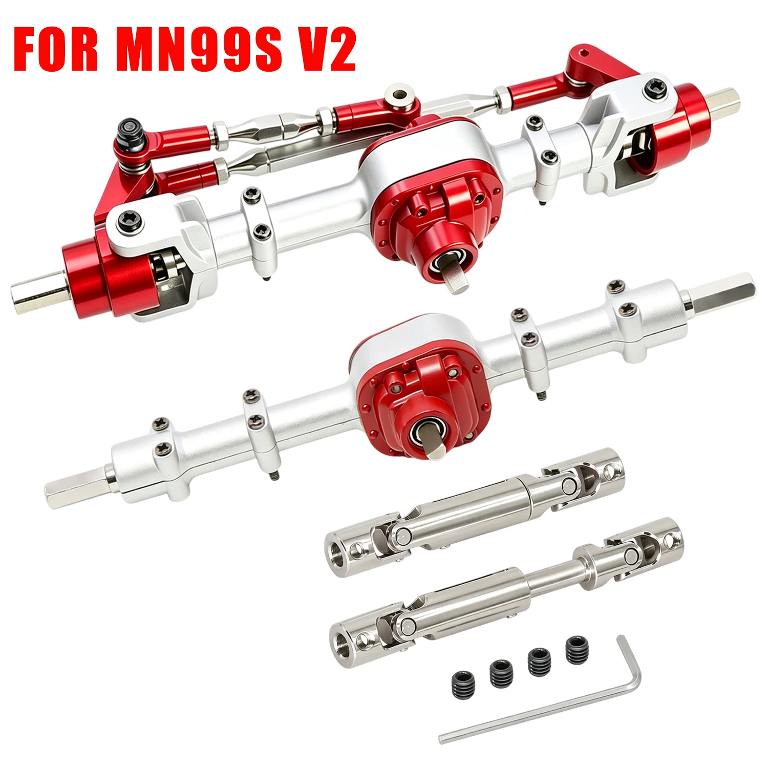 Ponts RC en métal et arbre de transmission 4 mm — MN99s V2, MN82S, MN78, MN300 et MN212 – Image 2