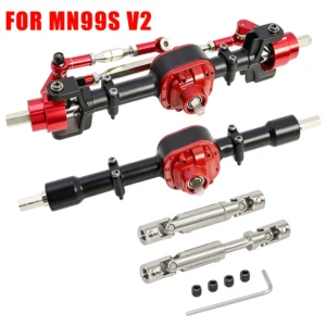 Metal Front Rear Axle Set+Drive Shaft with 4mm Output Shaft for MN MN99s V2 MN82S MN78 MN300 MN212 RC Car Upgrade Parts